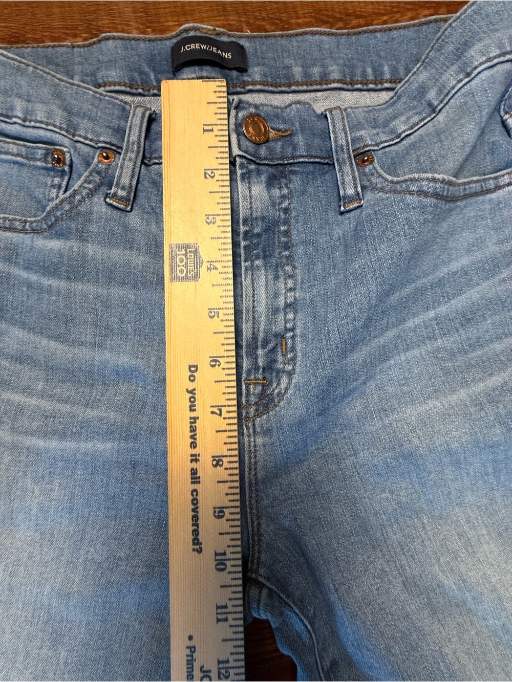 J.Crew 9” High-Rise Toothpick Skinny Jeans Women’s Size 30 Light Wash Stretch De - Picture 5 of 12